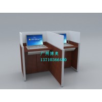 博奧考試專用翻轉(zhuǎn)電腦桌帶屏風(fēng)自動升降定做
